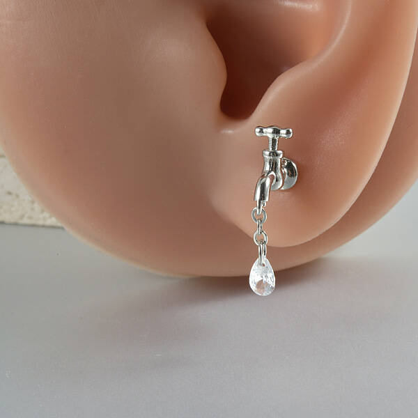 Water Faucet 304 Stainless Steel Cartilage Earrings