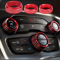 Car Air Conditioner Switch Button Ring Cover, 3 Counts Car AC Switch Button Decoration Ring, Universal Car Accessories for Do...