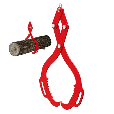 Garvee 32 Inch Log Lifting Tongs Heavy Duty Steel 2200LBS Capacity Serrated Claw Hooks Swivel Handles for Tractors Trucks