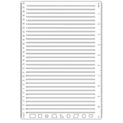 Plastic A4 Straight Line Stencil Template