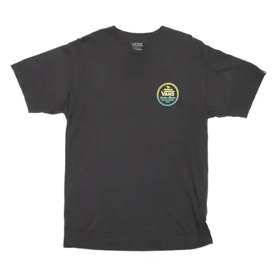 VANS Mens T-Shirt Black Crew Neck M