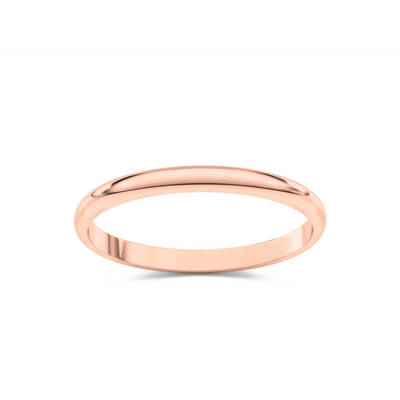 Veda Wedding Band | 18K Rose Gold 2mm