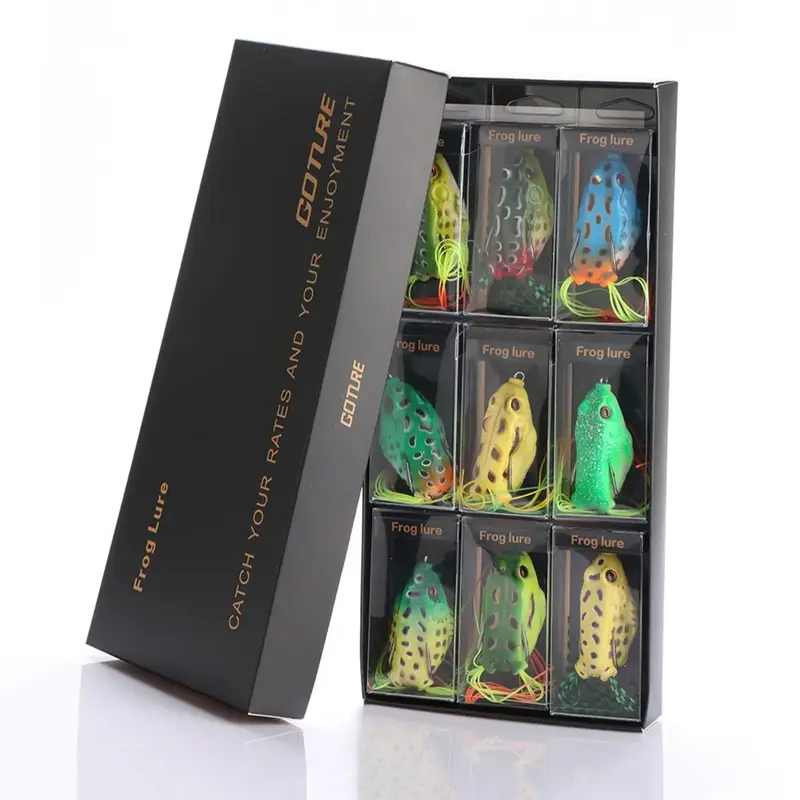 Frog Lure, Topwater Fishing Lure, 1/2 Sets Lifelike Artificial Soft Bait, Frog Crankbait Lures, Fishing Bait, Flyfishing, Fis...