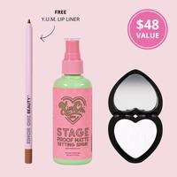 KimChi Chic Beauty Flawless Finish Bundle - Includes Almost Catfished Finishing Powder & Stage Proof Matte Setting Spray with...