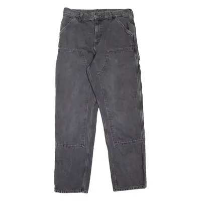CARHARTT WIP Double Knee Carpenter Workwear Mens Jeans Grey Tapered W33 L34