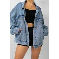 Vintage denim jacket, Midtown Denim Jacket, Oversized Jacket