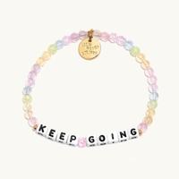 Little Words Project, Keep Going Beaded Bracelet with Glass Beads, Choose Your Size