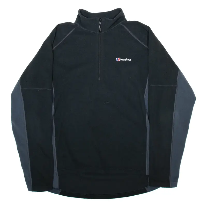 BERGHAUS Fleece Mens Sweatshirt Grey 1/4 Zip XL