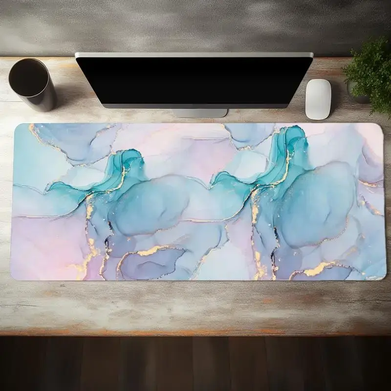 1 Piece Marble Pattern Large Gaming Mouse Pad, E-Sports Mouse Pad, Non Slip Locking Edge Modern Fashion Desk Mouse Pad, Decor...