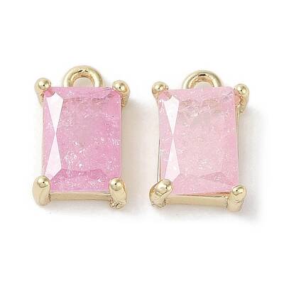 Brass Micro Pave Cubic Zirconia Charms