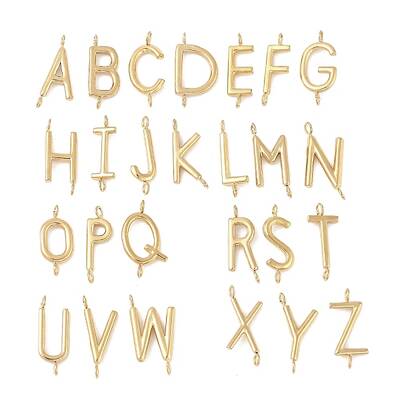26Pcs 26 Styles 304 Stainless Steel Initial Connector Charms