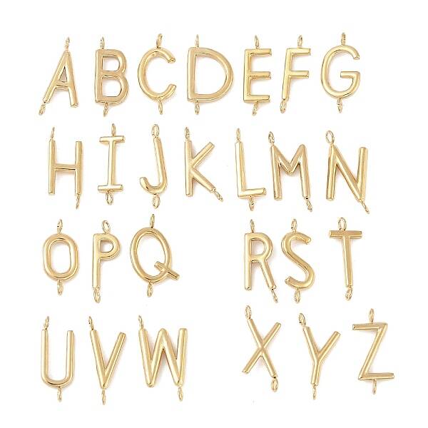 26Pcs 26 Styles 304 Stainless Steel Initial Connector Charms