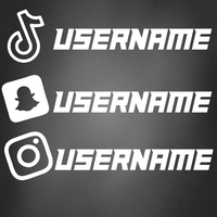 Social media username decal