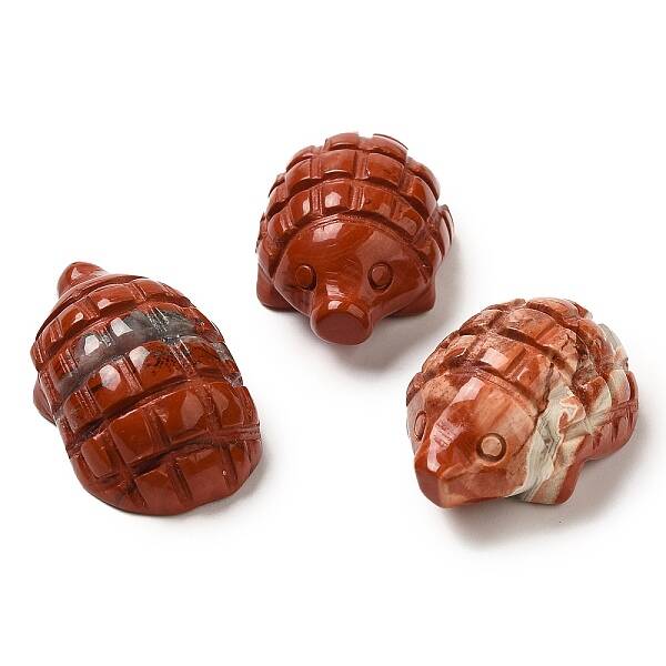 Natural Red Jasper Carved Hedgehog Statues Ornament