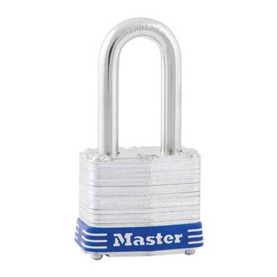 Master Lock Laminated Steel Padlock, Non-Rekeyable, Keyed Alike, Body Width: 1-9/16 (40Mm), Shackle Length: 1-1/2 (38Mm), S...