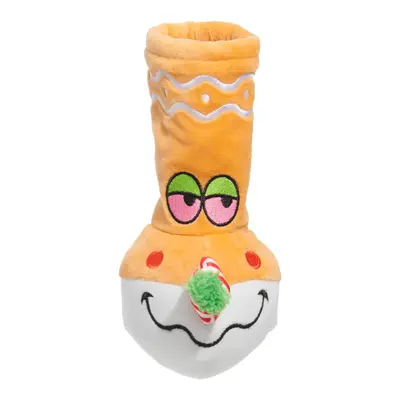 BARK Gingerbong Pet Toy - Treat-Hiding Dog Plush Toy w/ Spiky Ball Core, Holiday Edition