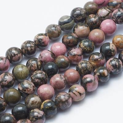 Natural Rhodonite Beads Strands
