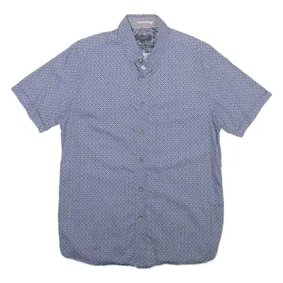 TED BAKER Mens Shirt Blue Spotted L