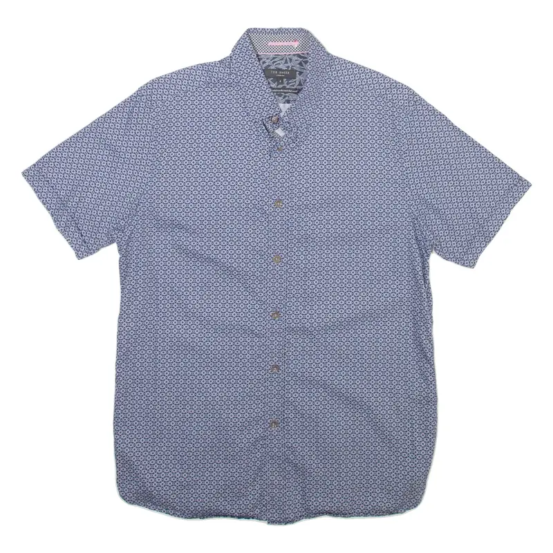 TED BAKER Mens Shirt Blue Spotted L