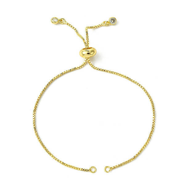 5Pcs Rack Plating Adjustable Brass Slider Bracelet Making