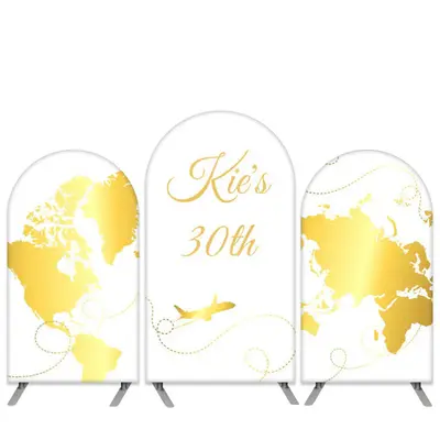 Aperturee Let The Adventure Begin Birthday Arch Backdrop Kit | Circle Arch Backdrop Diy | Wedding Arch Backdrop | Diy Round A...
