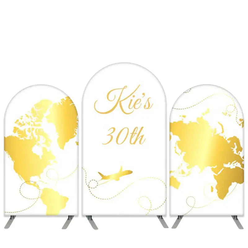 Aperturee Let The Adventure Begin Birthday Arch Backdrop Kit | Circle Arch Backdrop Diy | Wedding Arch Backdrop | Diy Round A...