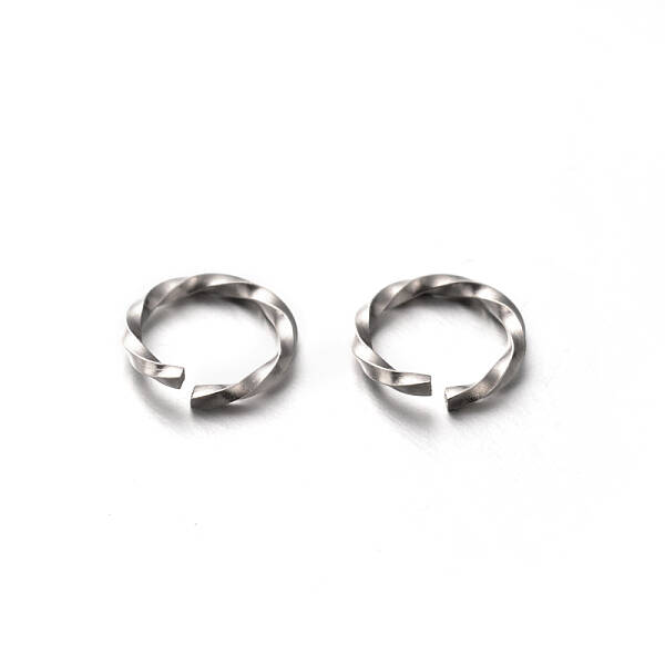 Tarnish Resistant 304 Stainless Steel Open Twisted Jump Rings