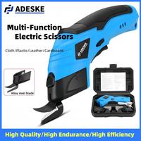 ADESKE Cordless Electric Scissors 3.7V USB Rechargeable Sewing, Scrapbook, Handmade Alloy Steel Electric Scissors For Cutting...