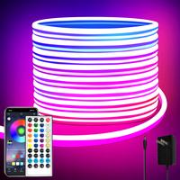 Neon Rope Lights,Flexible Led Rope Lights Control with App/Remote,Multiple Modes Rope Lights,IP65 Outdoor RGB Led Neon Lights...