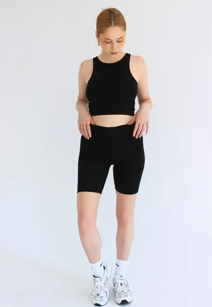 Organic Cotton Cycling Shorts, Black | Size: L
