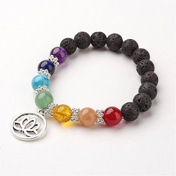 Gemstone Bead Charm Bracelets