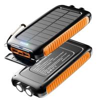 10000 mAh Power-Bank-Solar-Charger, Portable Charger, External Battery Pack 5V/3A Type C Input Output Dual Built-in Super Bri...