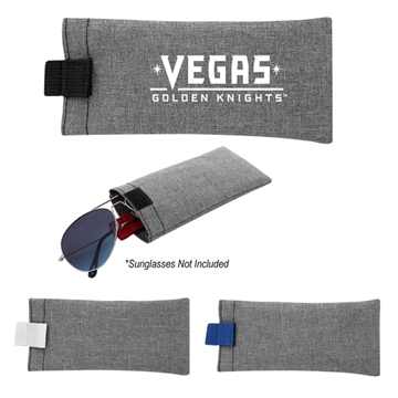 100 Custom Brighton Heathered Eyeglass Pouch - 600D Polyester