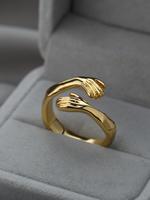 Creative Hand Design Cuff Ring, Statement Ring, Fashion Accessories for Both Men & Women for Party, Daily Clothing Decor, Tre...