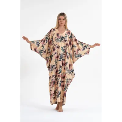 Arabian Hibiscus Modest Kaftan