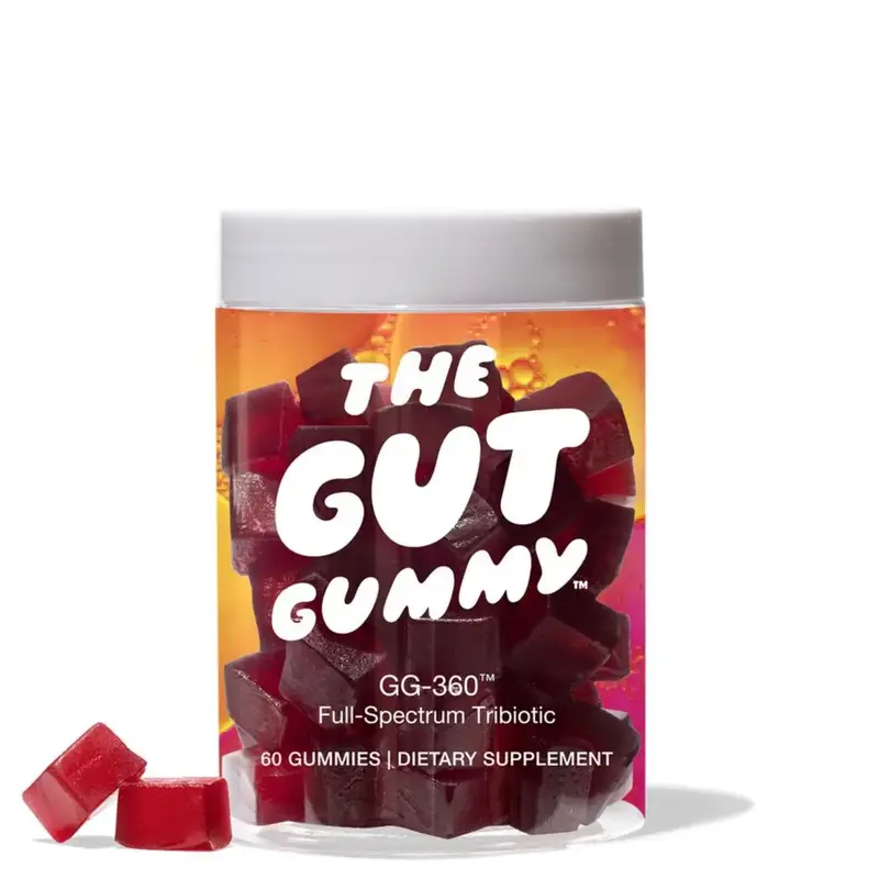 The Gut Gummy Pre, Post, Probiotics 3-in-1 tribiotic Gummy - Gluten-Free, Vegan, Non-GMO, and Sugar Free Digestive Wellness B...