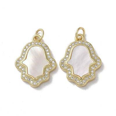 Brass Micro Pave Cubic Zirconia Pendants