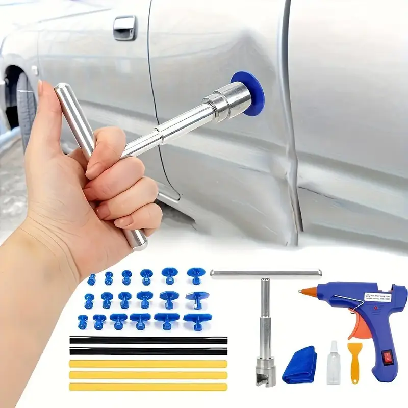 Car Dent Repair Tool Set, Car Body Dent Repair Tool with 20W Gluing Tools, Suction Extractor, Car Body Dent Repair Tool, Prof...
