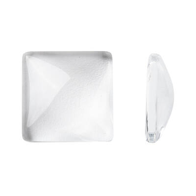 Transparent Clear Glass Square Cabochons