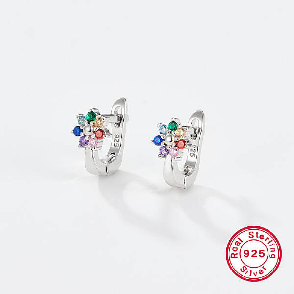 Flower/Star/Footprint/Unicorn 925 Sterling Silver Hoop Earrings