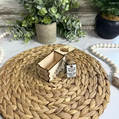 Funny Novelty Gift Bottle and Crate with Glass and Cork Lid - Perfect Party Bag and Gift for Adults, Gag Gift, White Elephant...