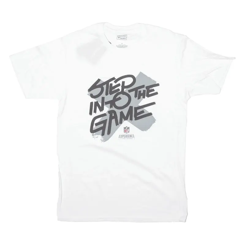 NFL Step Into The Game USA T-Shirt White Short Sleeve Mens M