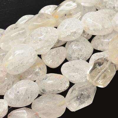 Natural Quartz Crystal Nuggets Bead Strands