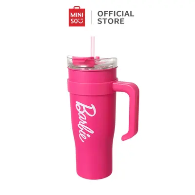 Barbie Pink Tumbler Cup Stainless Steel Drinking Cup 54oz/1600mL Portable Water Cup With Straw&Lid Bottle Pink Cup Water Bott...