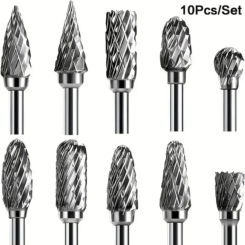 Tungsten Steel Burr Set, Multipurpose Burr Set for Dremel Multi-function Cutting Machine, Efficient Drill Bit Tool for Wood a...