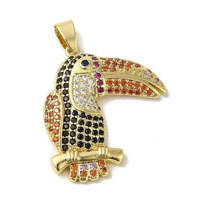 Brass Micro Pave Cubic Zirconia Pendants