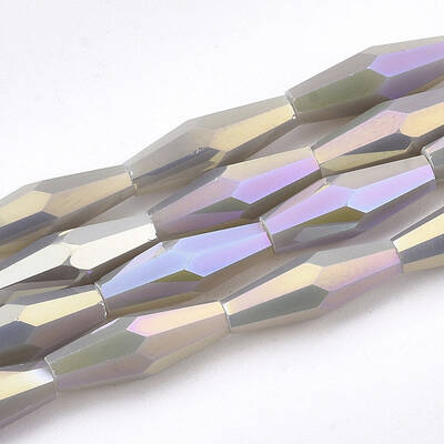 Electroplate Opaque Solid Color Glass Beads Strands