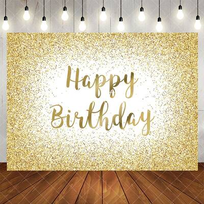 Aperturee White Gold Glitter Sparkle Birthday Party Backdrop, 5X3FT(1.5X1M), 15.07 USD, birthday backdrops, YZHD0O65-E