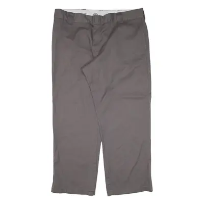 DICKIES Low Workwear Mens Trousers Grey Regular Straight W38 L30