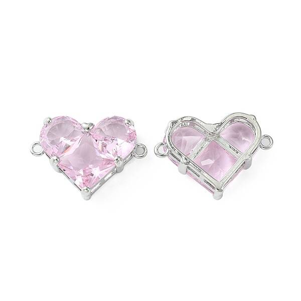 Brass Pave Cubic Zirconia Connector Charms